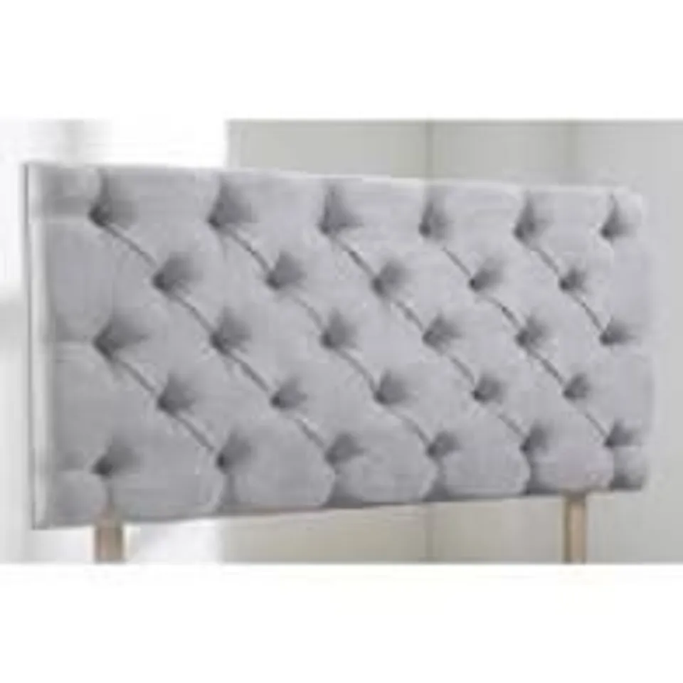 BAGGED DAYE GREY FABRIC 135CM DOUBLE HEADBOARD  RRP £86.99