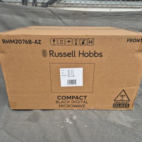 RUSSELL HOBBS COMPACT BLACK DIGITAL MICROWAVE RHM2076B-AZ