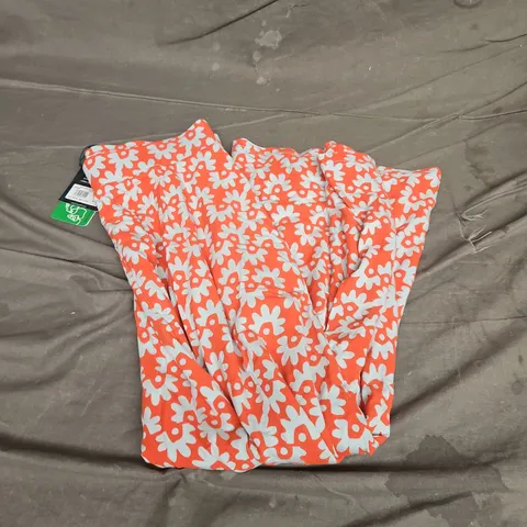WHITE STUFF JADA JERSEY MIDI SKIRT IN RED PRINT SIZE 10P