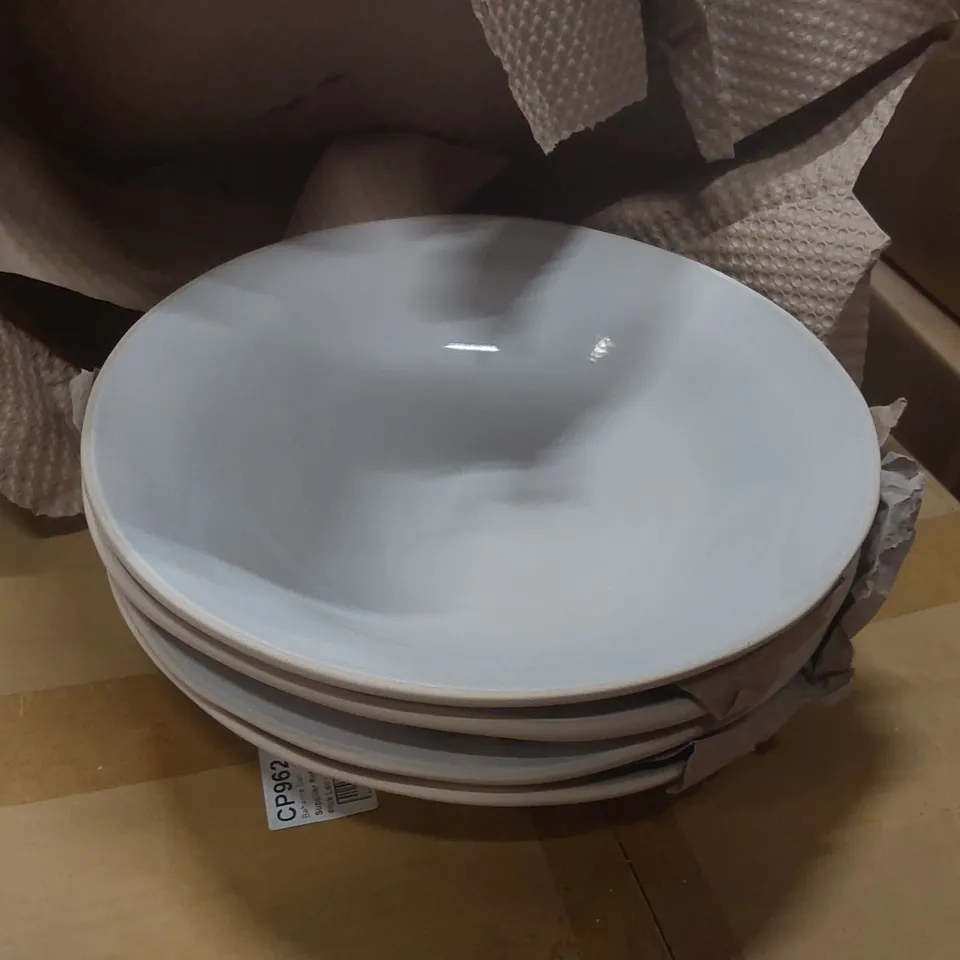 BOX OF APPROXIMATELY 12x BRAND NEW PASTA BOWLS STUDIO WAXED EDGE