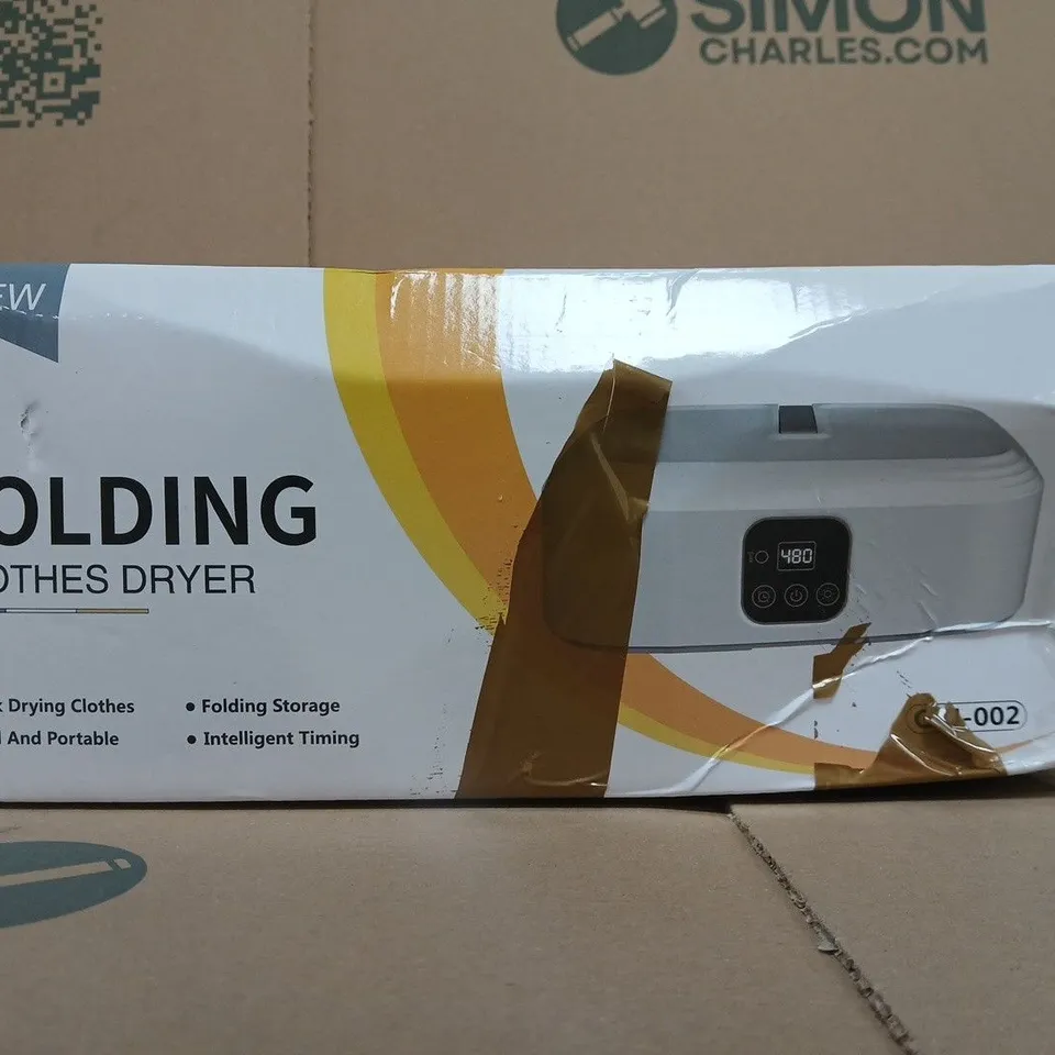 BOXED UNBRANDED FOLDING CLOTHES DRYER