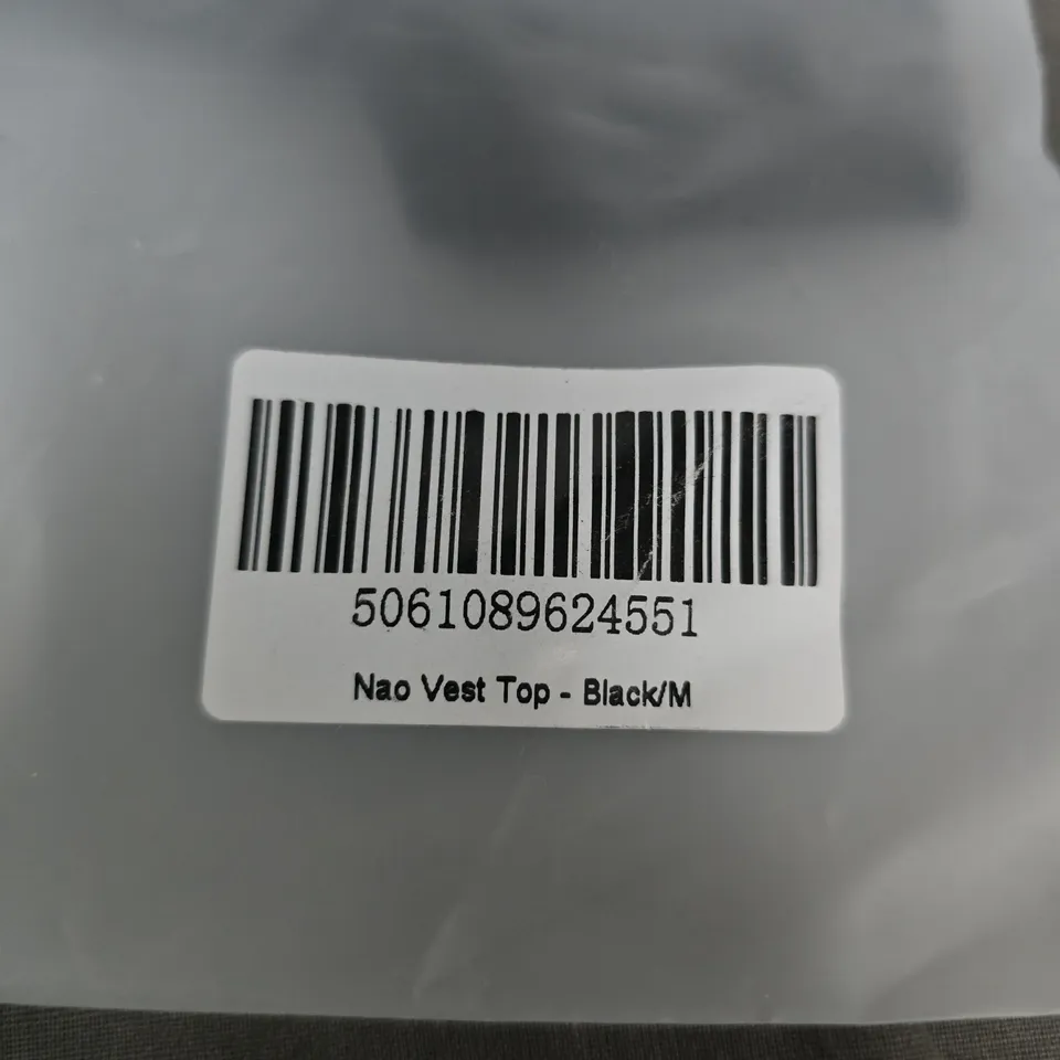 NAO VEST TOP – BLACK, UK SIZE M
