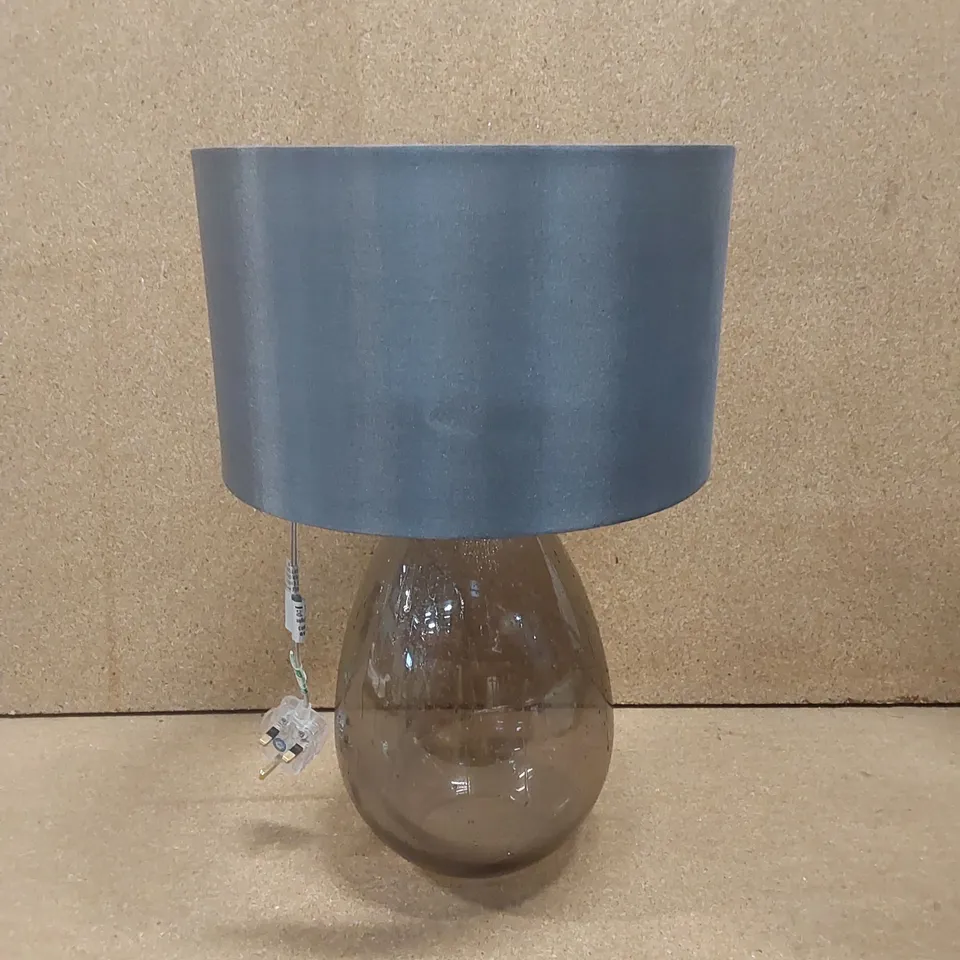 DESIGNER RAIN EFFECT GLASS BASE TABLE LAMP