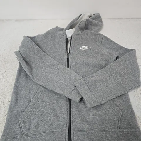 NIKE ZIP HOODIE β GREY, SIZE CHILDS MEDIUM