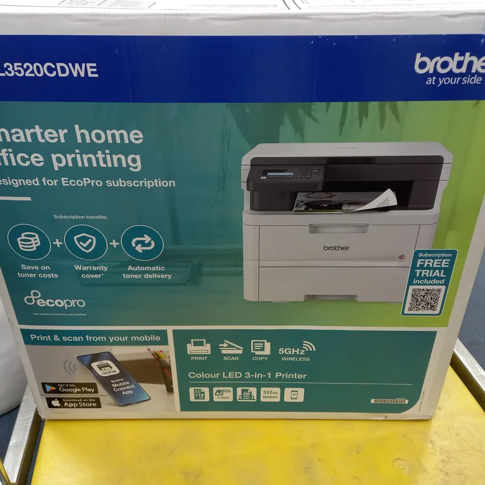 BOXED BROTHER SMART HOME PRINTER (DCP-L3520CDWE) - COLLECTION ONLY