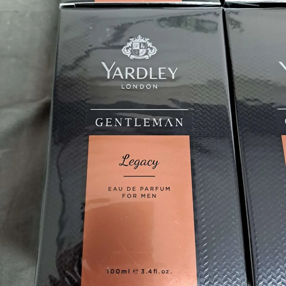 LOT OF 6 SEALED YARDLEY LONDON LEGACY 100ML EAU DE PARFUMS FOR MEN