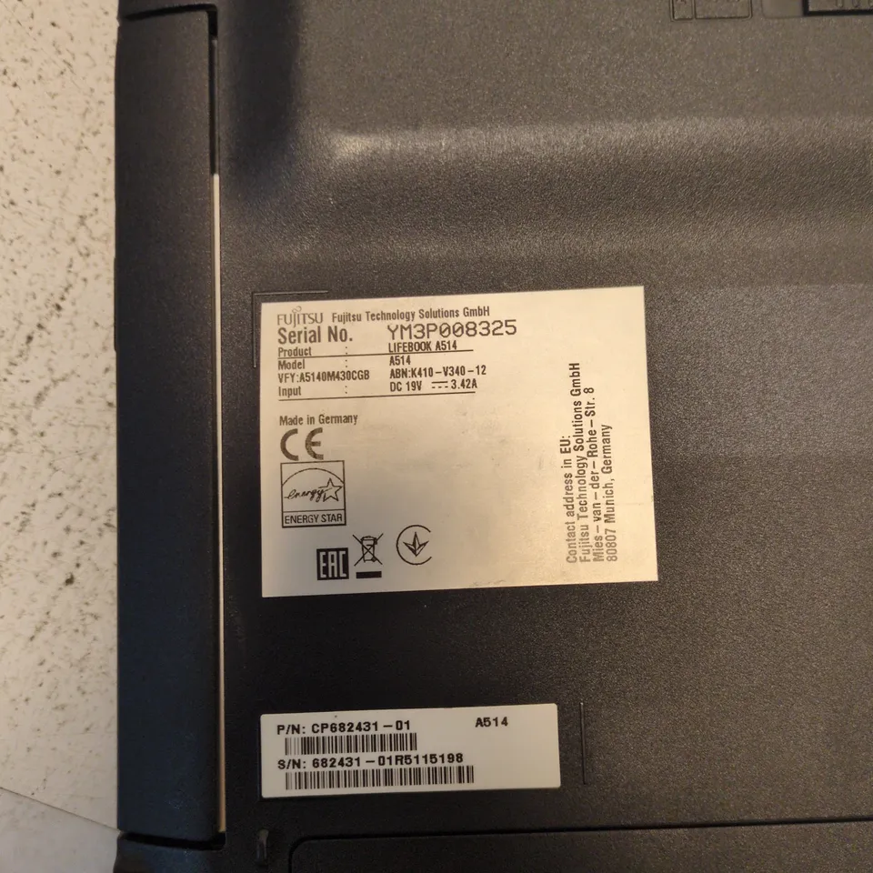 FUJITSU LIFEBOOK A514 LAPTOP – BLACK