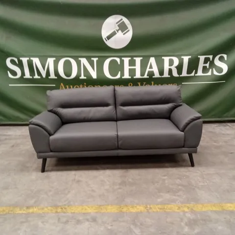 ALENA GREY FAUX LEATHER SOFA
