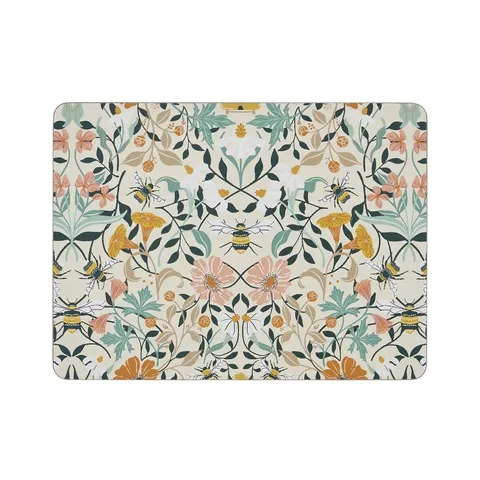 BOXED BEE BLOOM ANIMAL PRINT RECTANGLE PLACEMAT