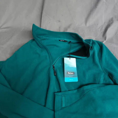 ROHAN MICROGRID ZIP NECK TOP – WOMEN'S – PACIFIC GREEN – XL