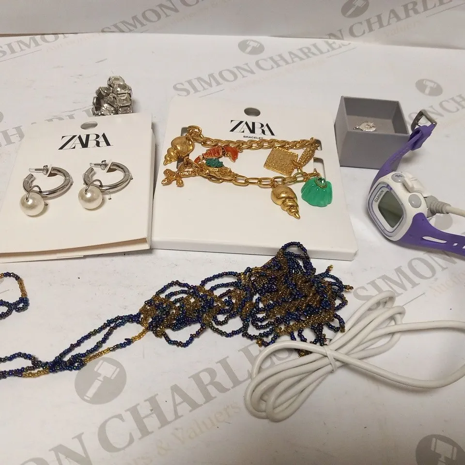 LARGE QUANTITY OF ASSORTED JEWELLERY TO INCLUDE; ZARA, STARRY SKY, ERNEST JONES AND GARMIN