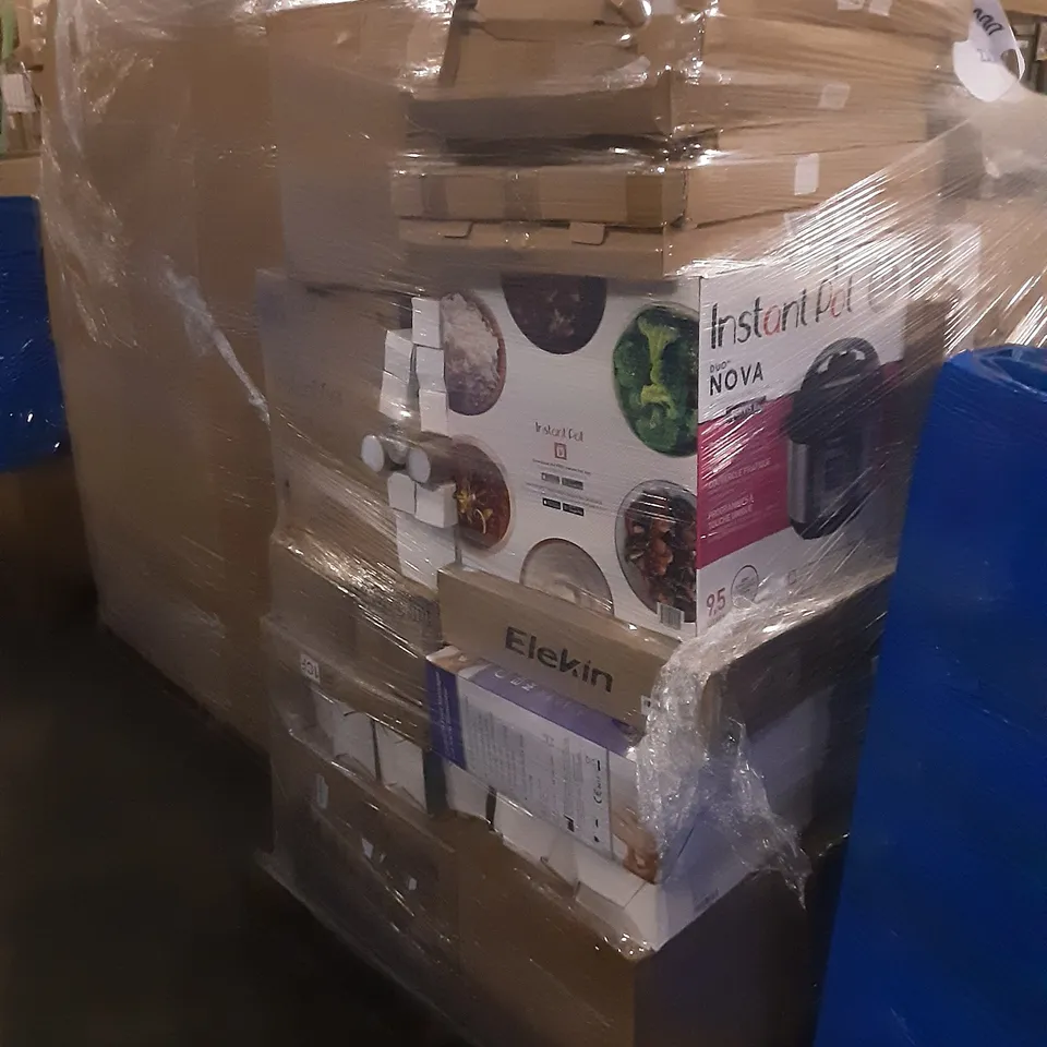 PALLET OF ASSORTED PRODUCTS INCLUDING PAXCESS PRESSURE WASHER, ELECTRICAL FOOT MASSAGER AND NERVE STIMULATOR, INSTANT POT DUO CRISP + AIR FRYER, STAR SUPPLIES, ELEKIN, CROSOFMI
