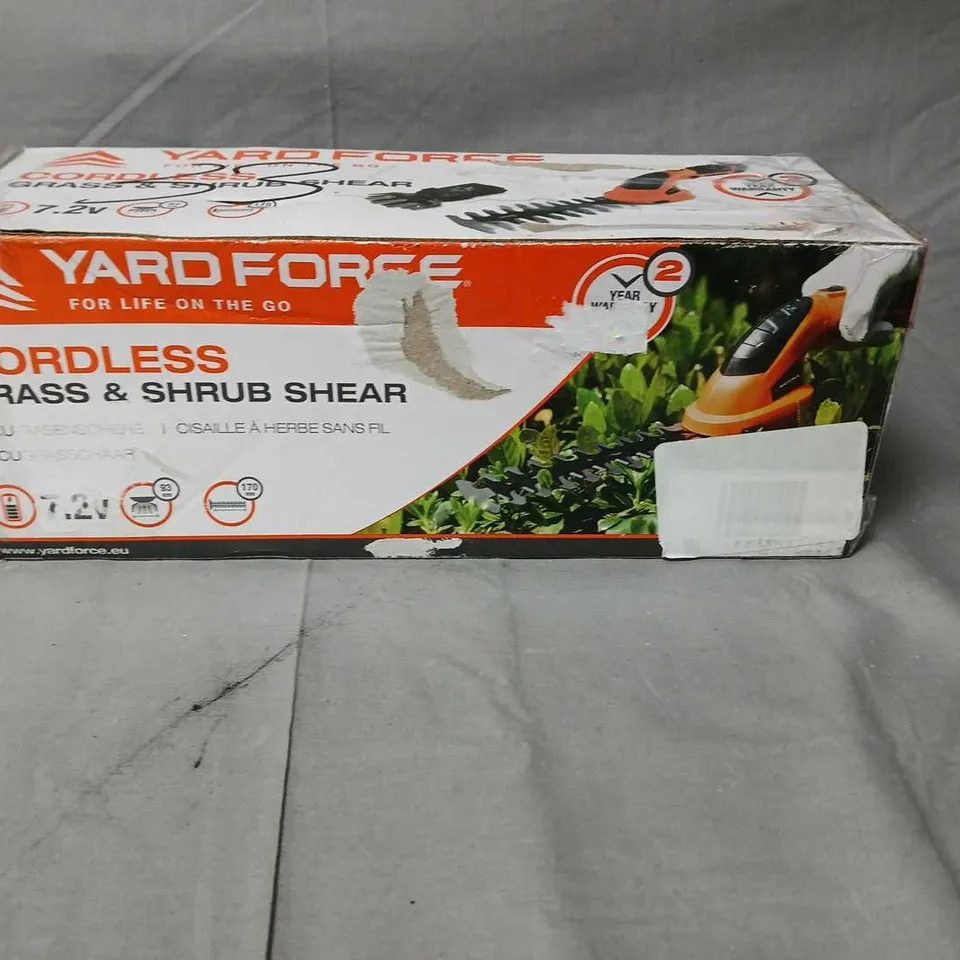 OUTLET YARD FORCE 7.2V GRASS & HEDGE SHEAR
