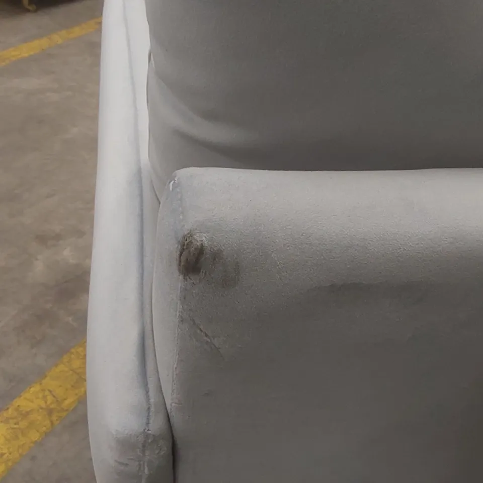 QUALITY DESIGNER 3 SEATER VELVET UPHOLSTERED SOFA - MISSMATCHED CUSHIONS