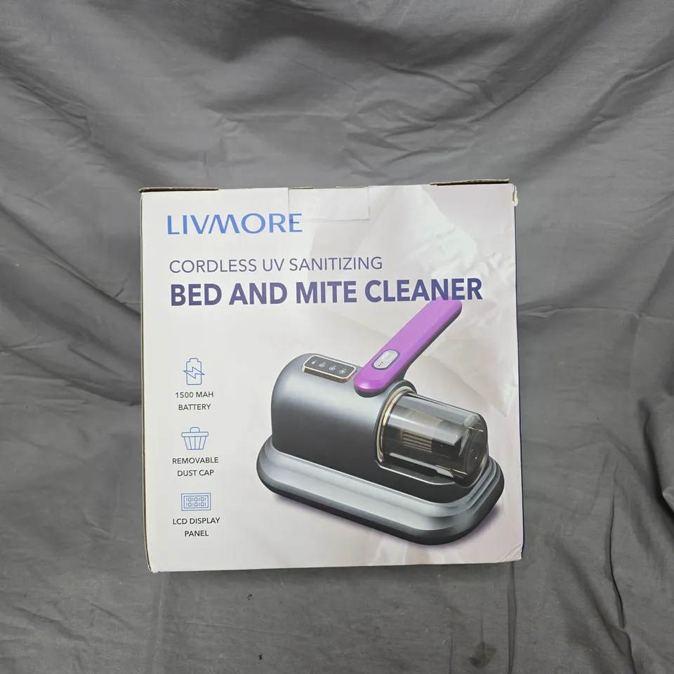 LIVMORE CORDLESS UV SANITISING BED AND MITE CLEANER – BOXED