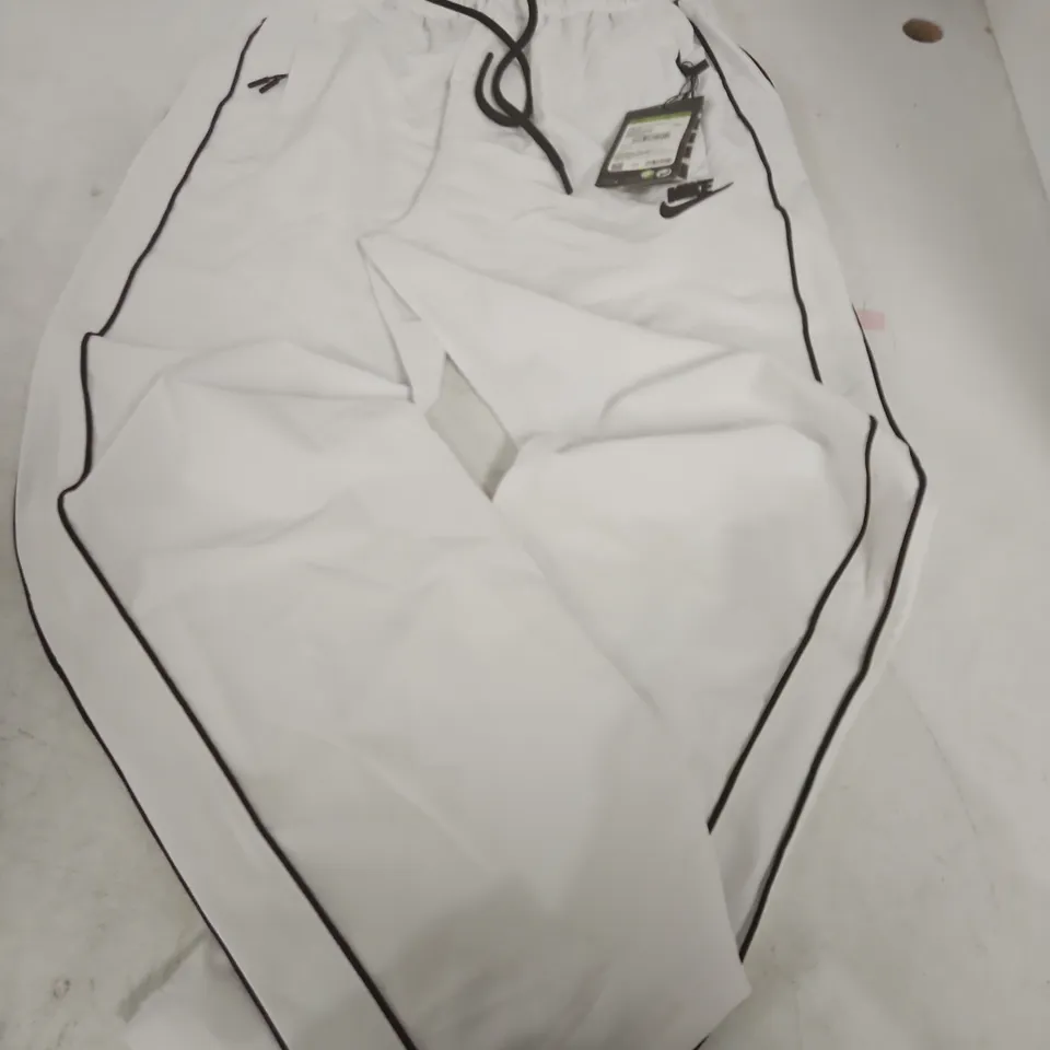 Nike white trousers with black piping – Regular fit - size L