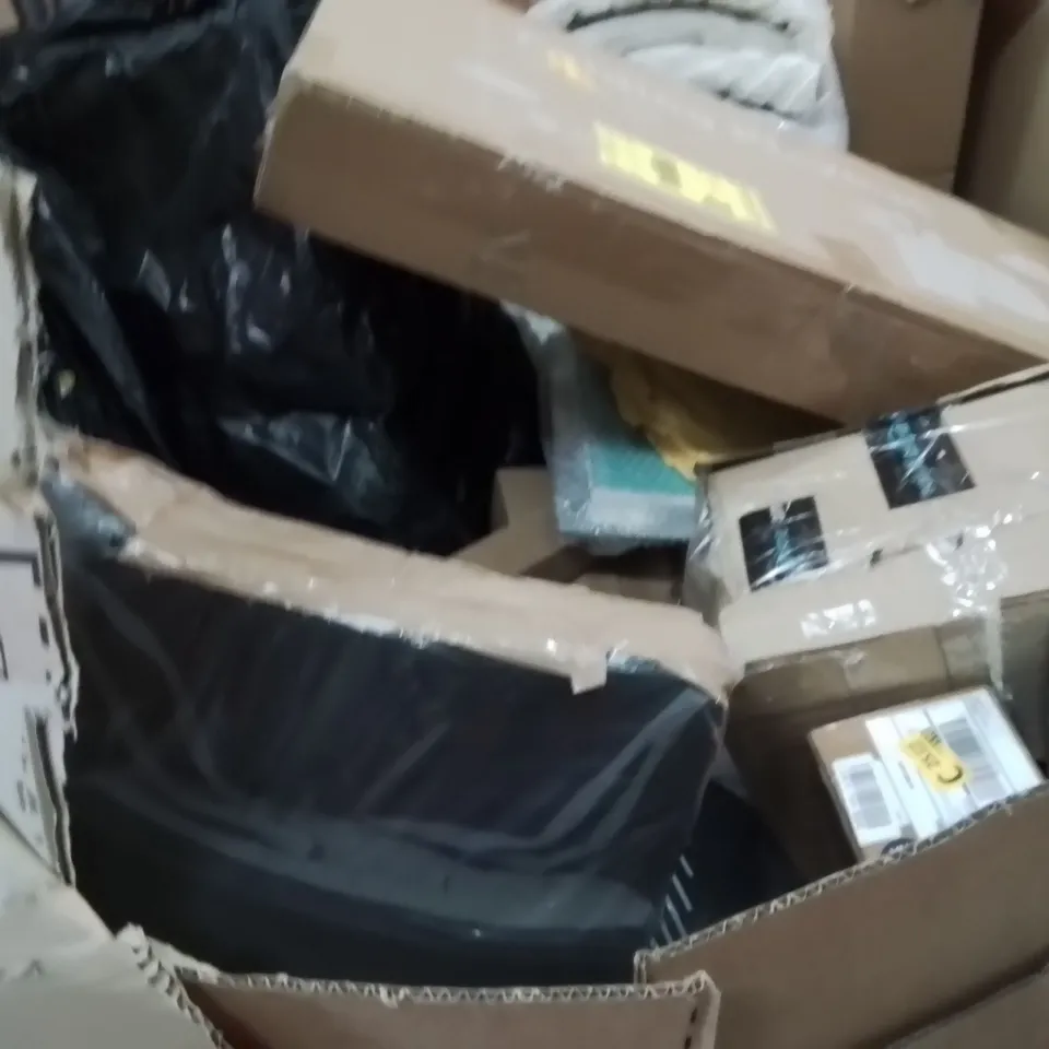 PALLET OF ASSORTED HOUSEHOLD GOODS AND PRODUCTS TO INCLUDE;PLAYMAT,CUSHIONS,RUG