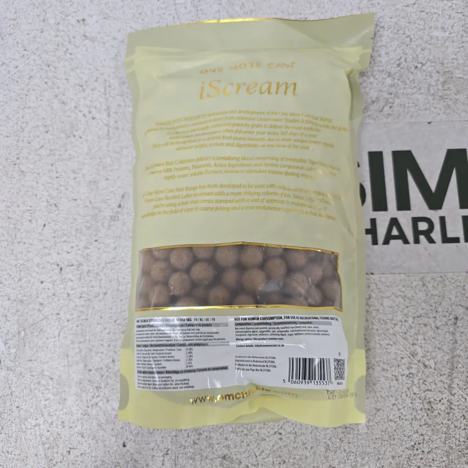 OMC TACKLE ISCREAM 14MM STABILISED BOILIES 1KG