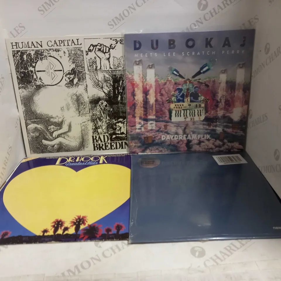 LOT OF APPROXIMATELY 12 ASSORTED VINYLS, TO INCLUDE DR HOOK, NEW ORDER, HUMAN CAPITAL, ETC
