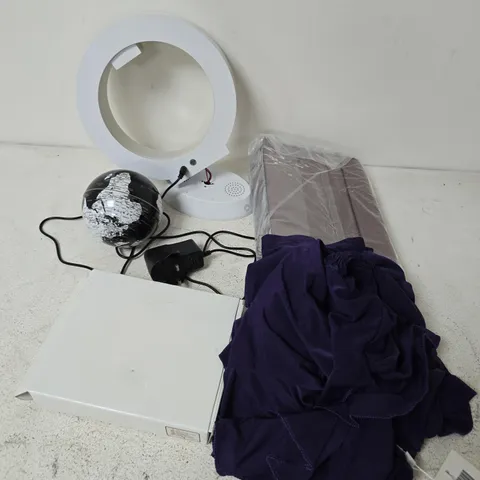 APPROXIMATELY 8 ASSORTED ITEMS TO INCLUDE LEVITATING GLOBE, TAMSY DRESS, HANDBAG, ETC - COLLECTION ONLY
