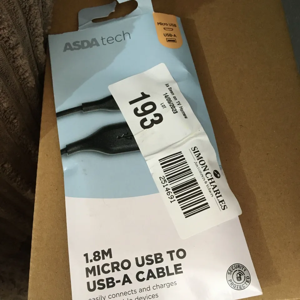 ASDA TECH 1.8 MICRO USB TO USB-A CABLE