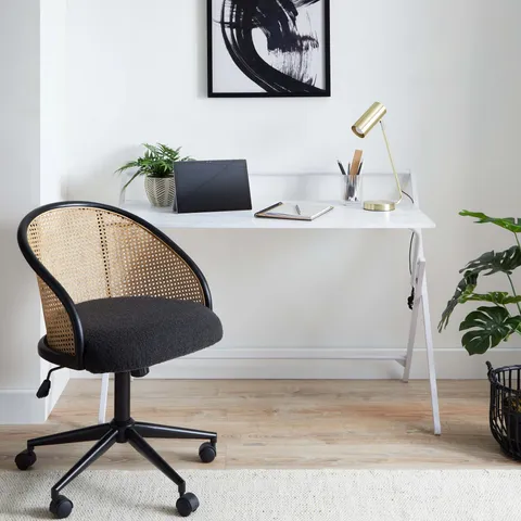 BOXED EVELYN FOLDING WIDE DESK - MARBLE EFFECT