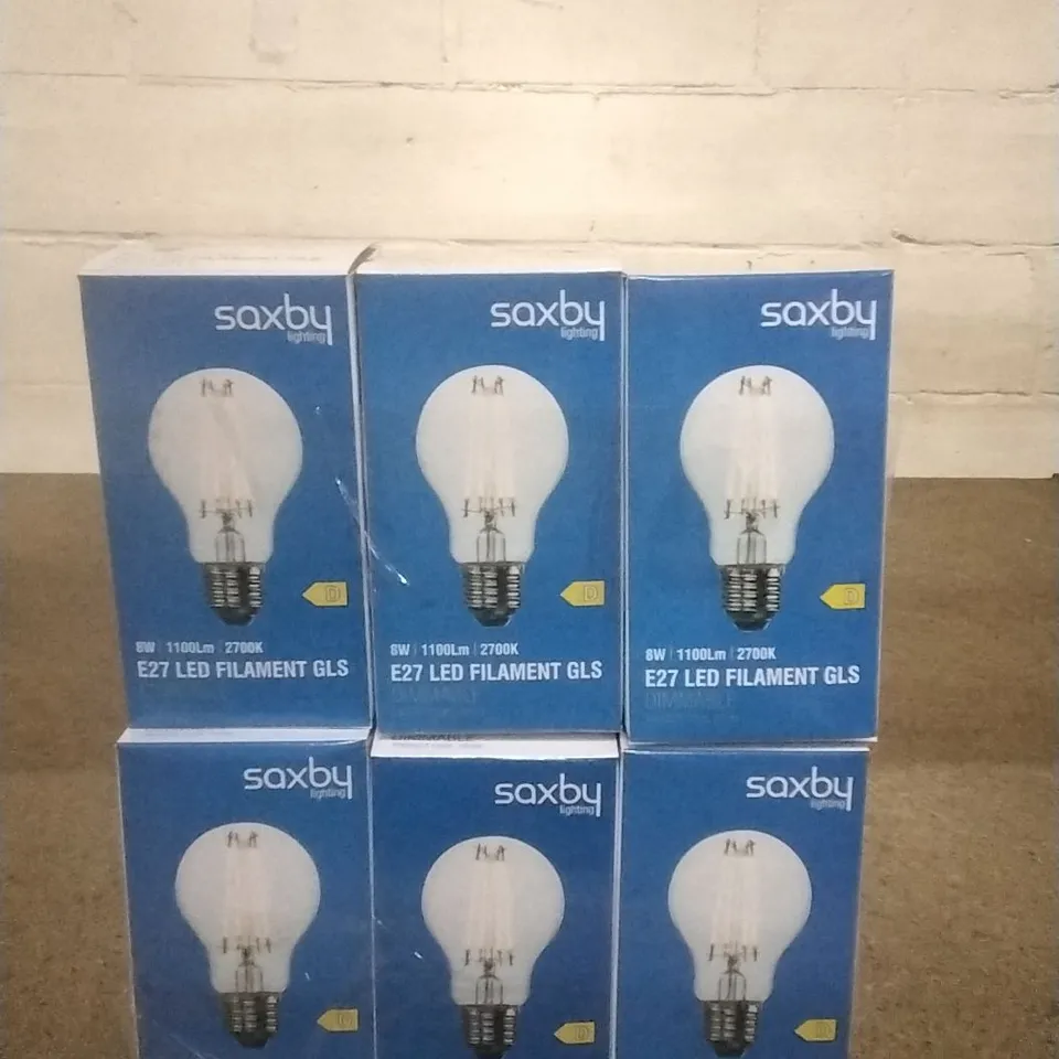 BOX OF 6 SAXBY E27 8W 1100LM DIMMABLE LED BULB 