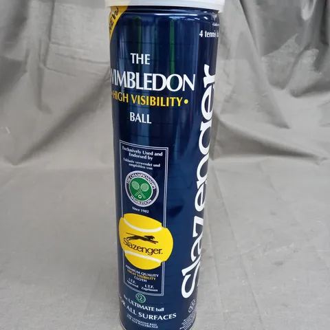 SLAZENGER -THE WIMBLEDON HIGH VISIBILITY BALL - X4 TENNIS BALLS