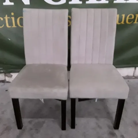 SET OF 2 SALISBURY CHAMPAGNE VELVET DINING CHAIR (BLACK LEG)