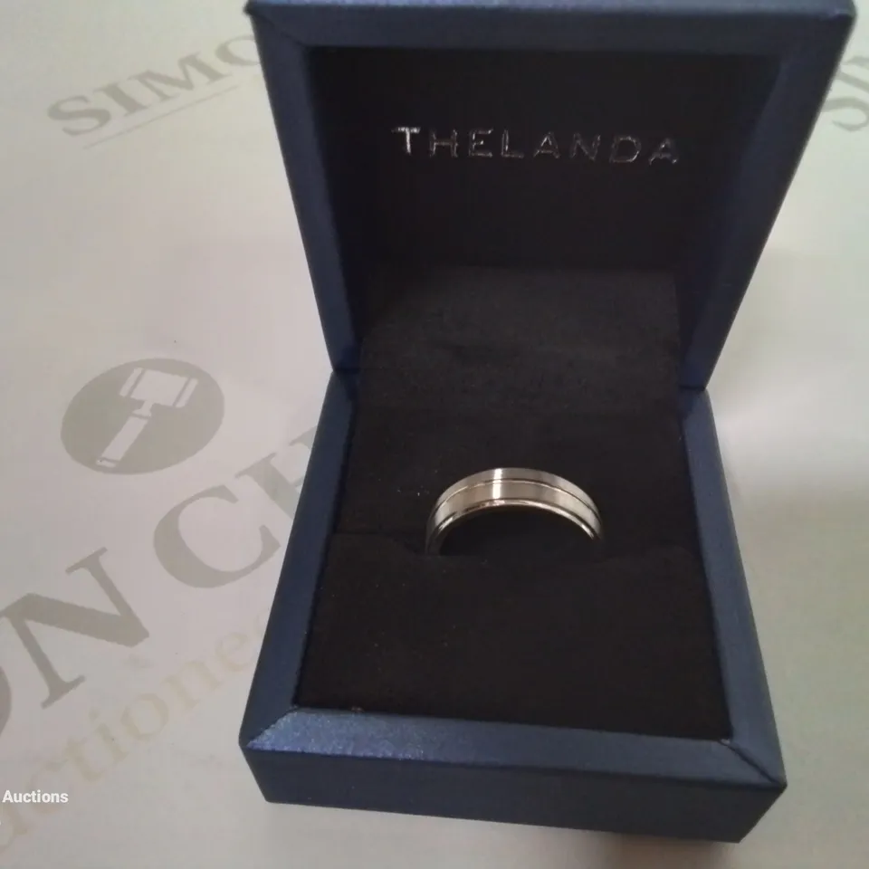 BOXED STYLISH MODERN MENS STERLING SILVER RING