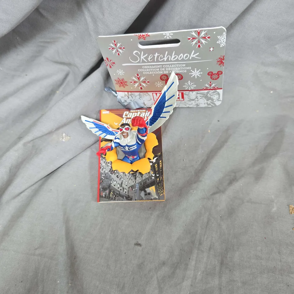 BOX OF APPROXIMATLEY 12 CAPTAIN AMERICA MARVEL SKETCHBOOK ORNAMENT COLLECTION FIGURINE