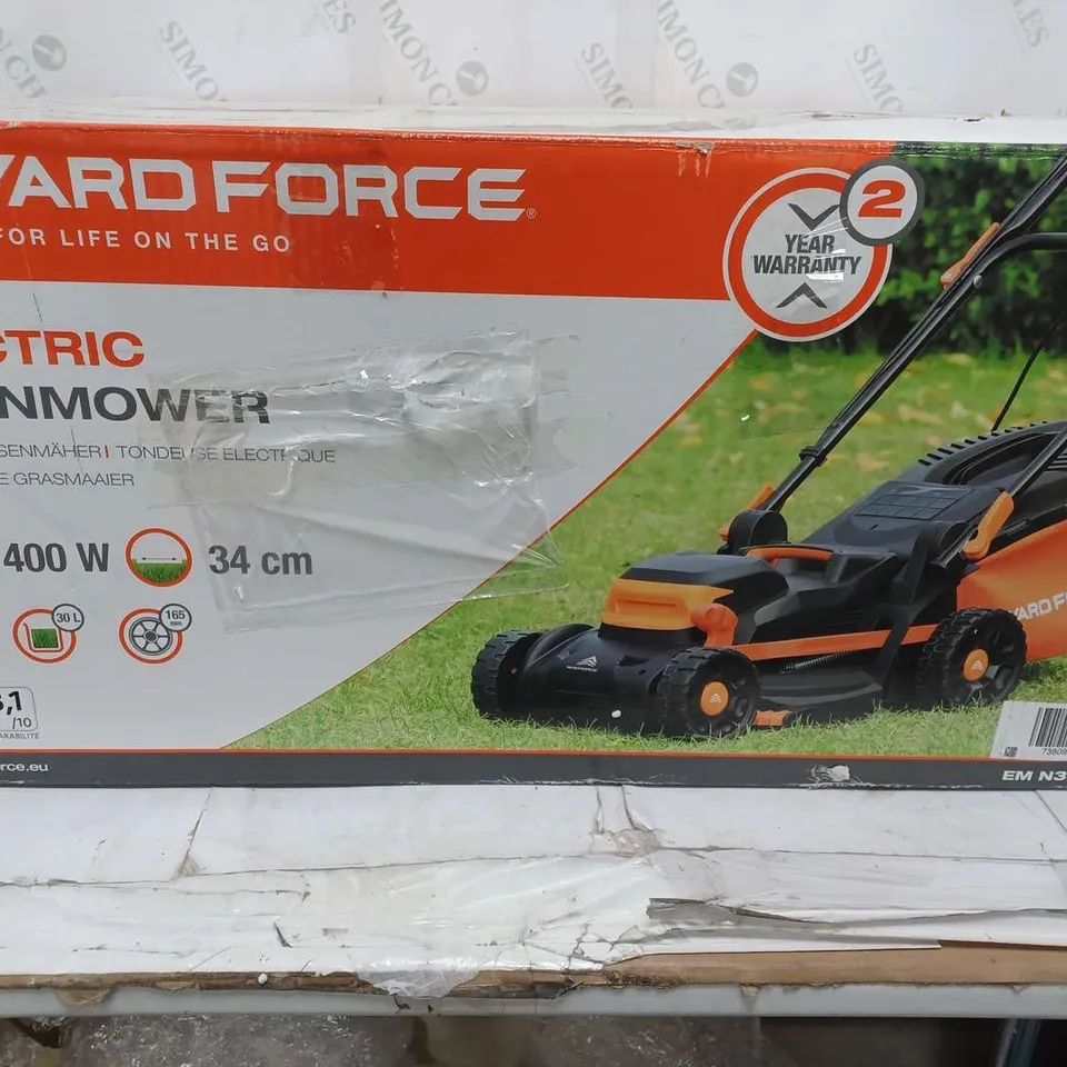 BOXED YARD FORCE ELECTRIC LAWNMOWER 