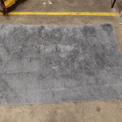 ABRIA SOFT FLUFFY GREY INDOOR/OUTDOOR RUG // 175 X 120CM