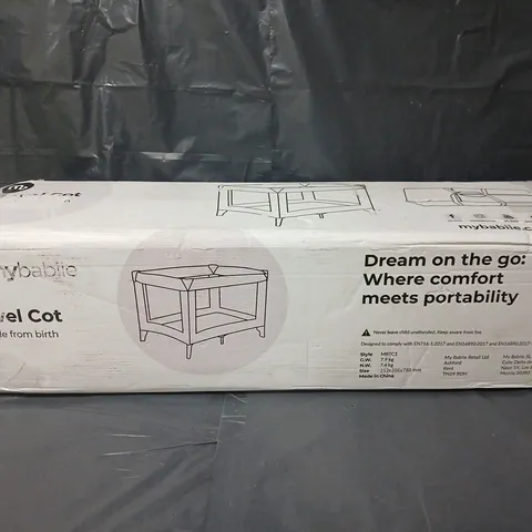 BOXED MY BABIIE ELEPHANTS TRAVEL COT