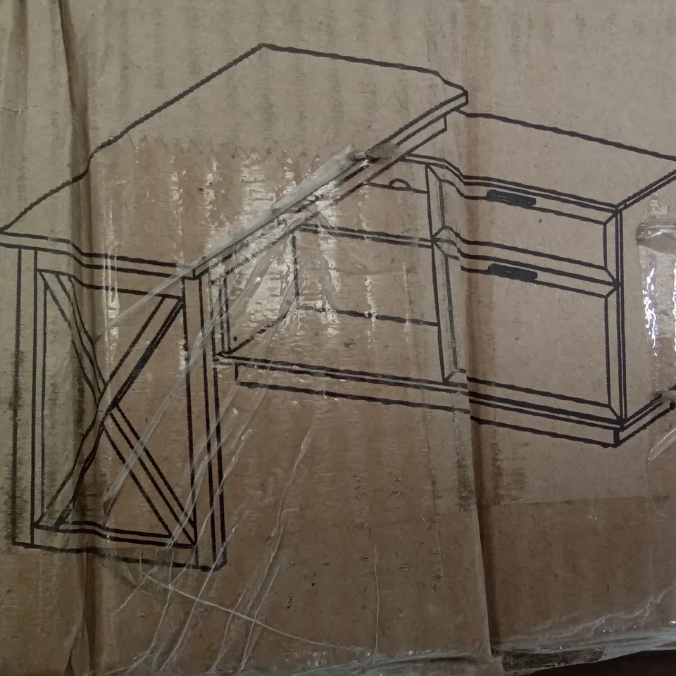 BOXED SEEBER CHALET L-SHAPE COMPUTER DESK