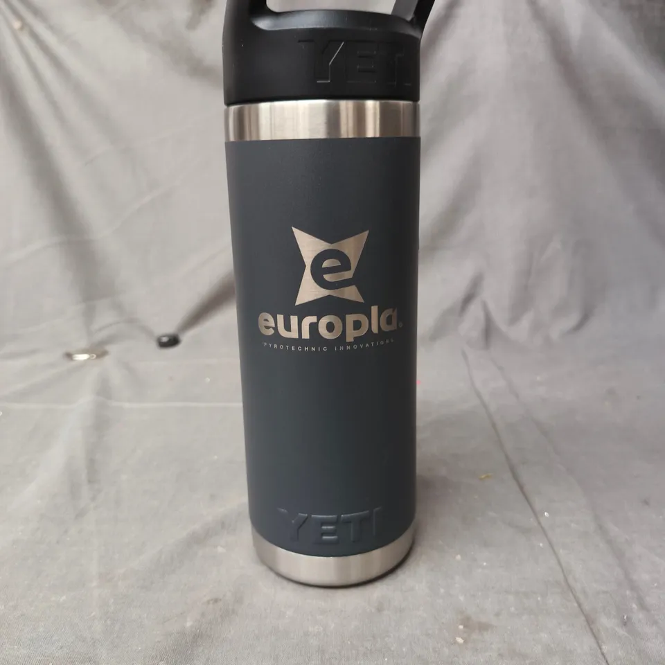 YETI RAMBLER STAINLESS STEEL INSULATED BOTTLE – GREY WITH BLACK CAP