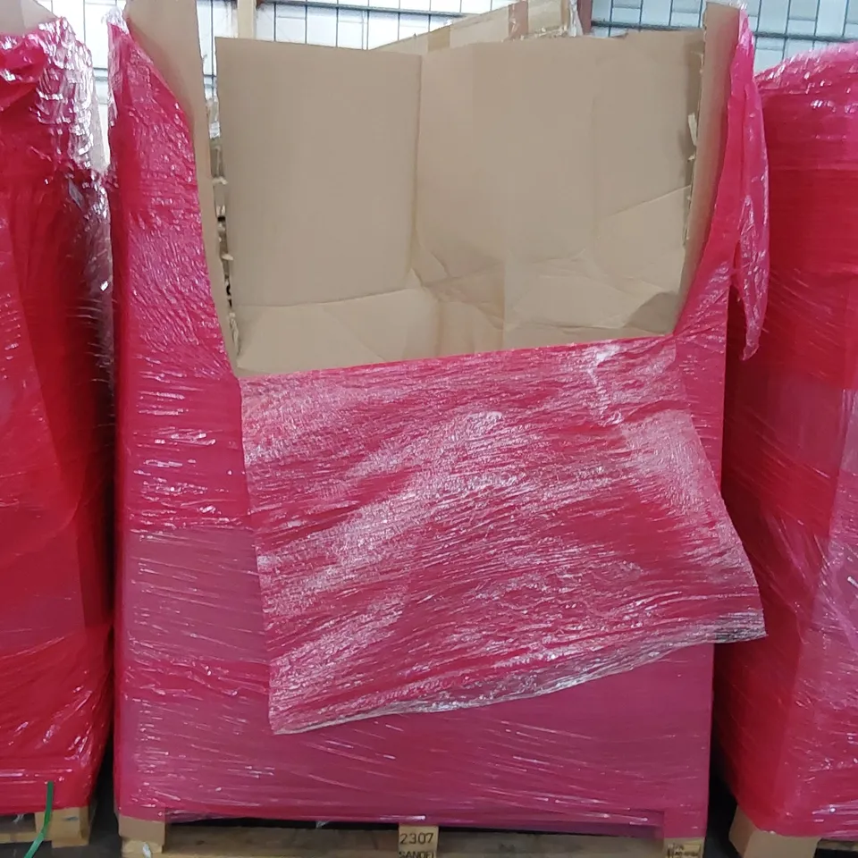 PALLET OF ASSORTED CONSUMER GOODS AND FURNITURE PRODUCTS TO INCLUDE; COOKER HOOD, KID'S PLAYSET, BOOKSHELF, TOOL KIT, BED ASSIST RAIL ECT.