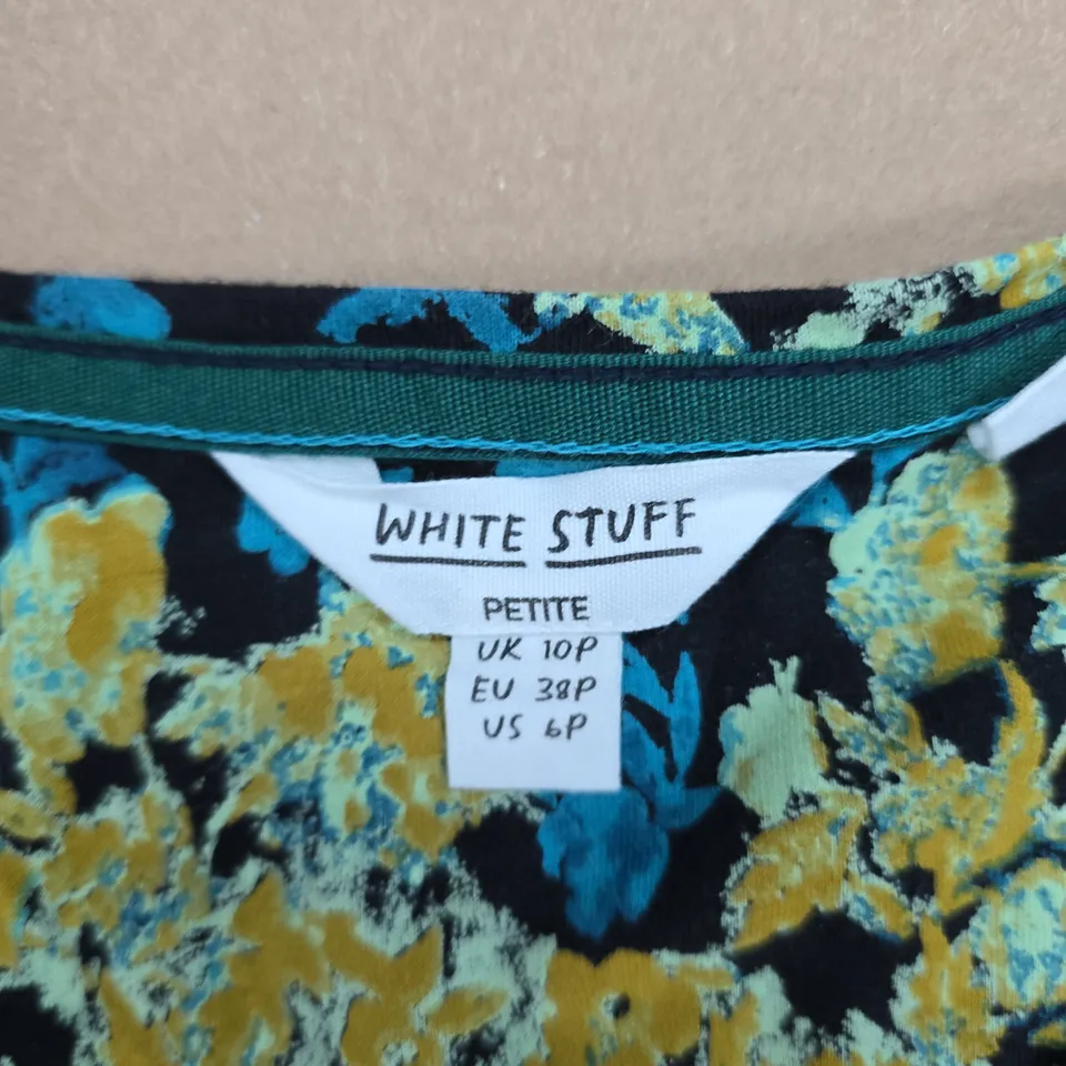 WHITE STUFF PETITE FLORAL PRINT DRESS – UK 10P (EU 38P, US 6P)