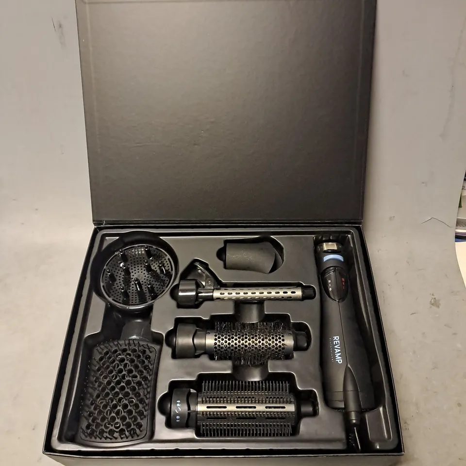 BOXED REVAMP PROFESSIONAL PROGLOSS 1200W AIRSTYLE 2-IN-1 BLOW DRY & STYLE TOOL DR-1250A-GB