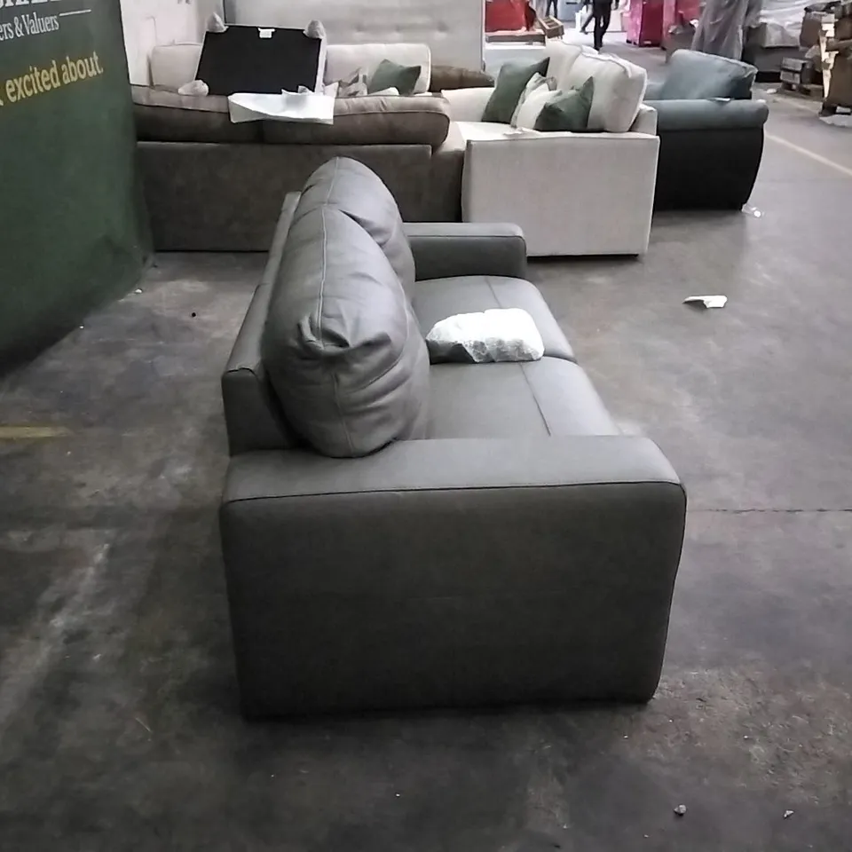 QUALITY DESIGNER FAUX LEATHER 2 SEATER SOFA