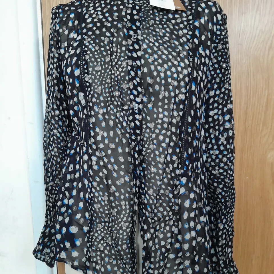 MONSOON HOLLIS TOP IN BLACK - MEDIUM