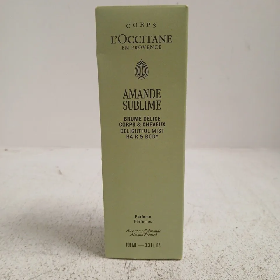 L'OCCITANE EN PROVENCE AMANDE SUBLIME HAIR & BODY MIST, 100 ML – BOXED