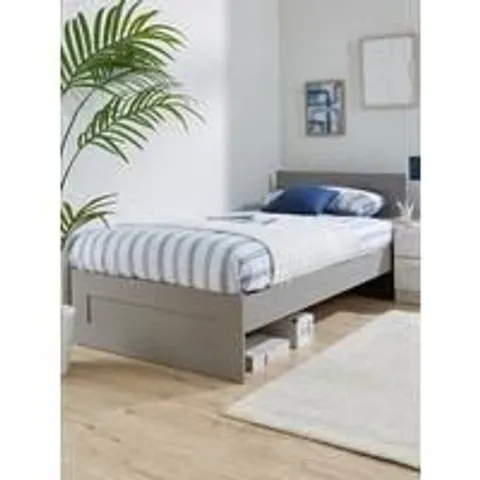 BOXED TARYN KIDS SINGLE BED - GREY (1 BOX)