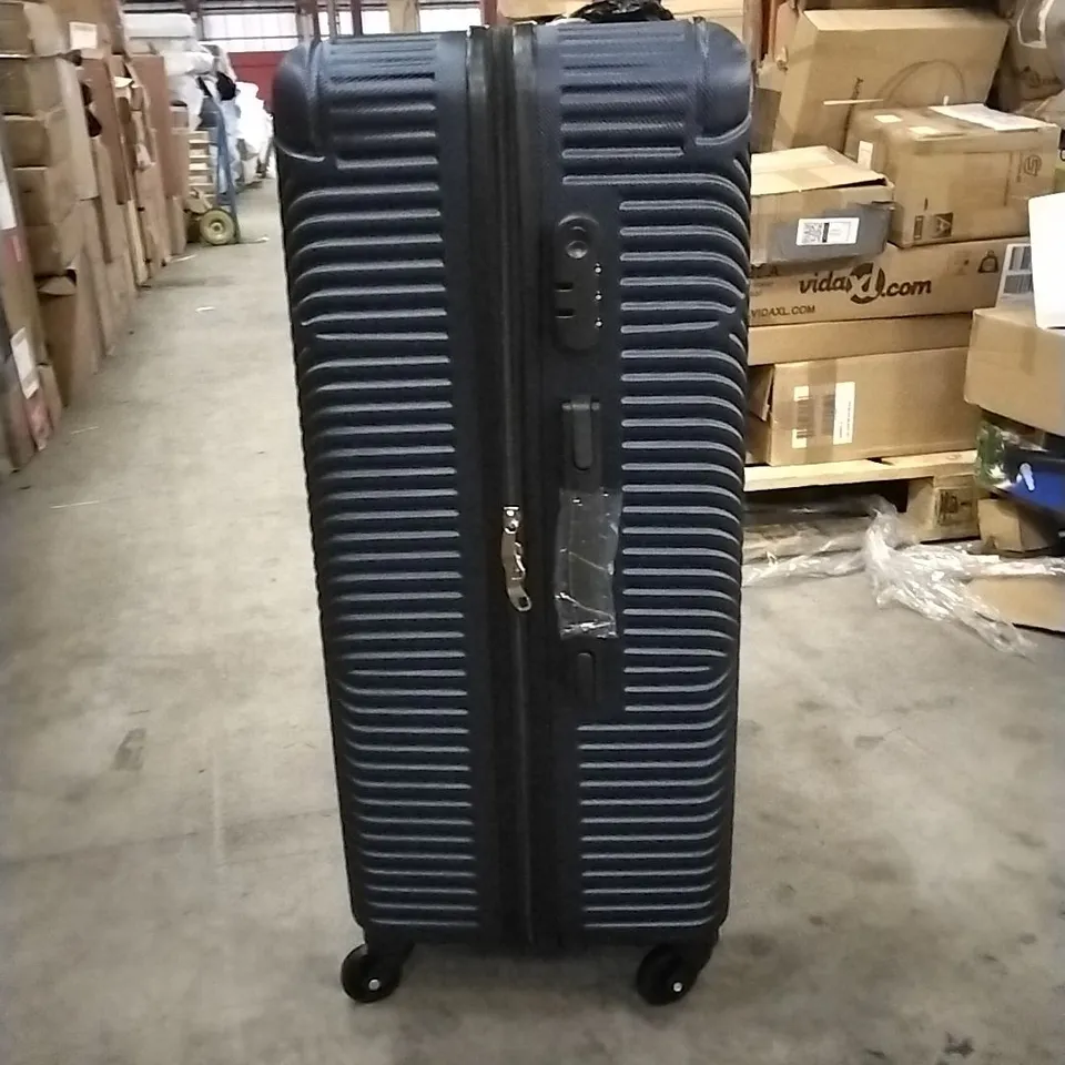 BOXED NEO NAVY BLUE HARD SHELL LUGGAGE SUITCASE