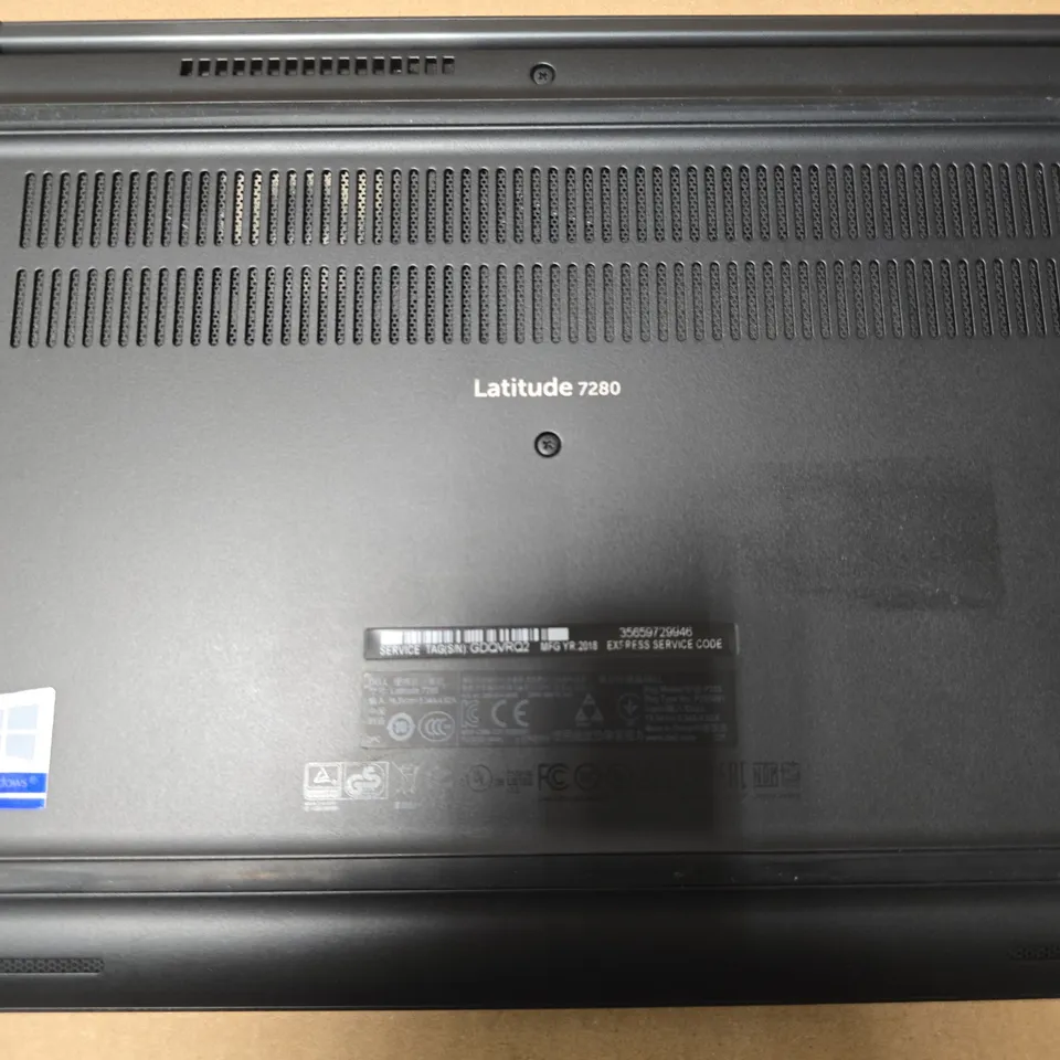 DELL LATITUDE 7280 LAPTOP, I5-6300U, 8GB RAM, 128GB SSD, 12.5" DISPLAY