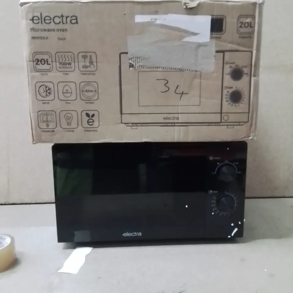 BOXED ELECTRA MICROWAVE OVEN 