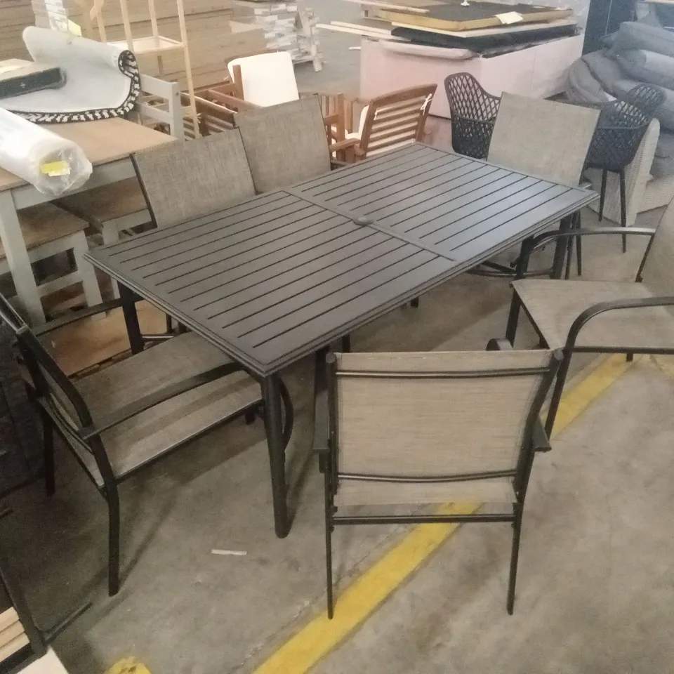 ARGYRI RECTANGULAR 7-PIECE, 6-PERSON 170.2cm OUTDOOR TABLE SET