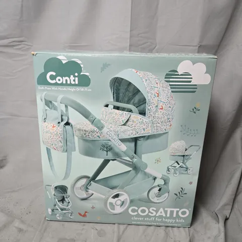 COSATTO SAGE GREEN WOODLAND PRINT COSATTO DOLL PRAM