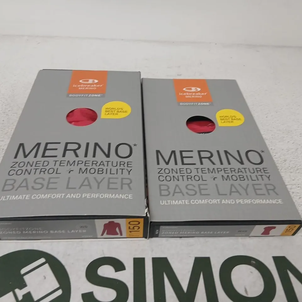 APPROXIMATELY 34 BRAND NEW ICEBREAKER PRODUCTS TO INCLUDE; MERINO BASE LAYERS