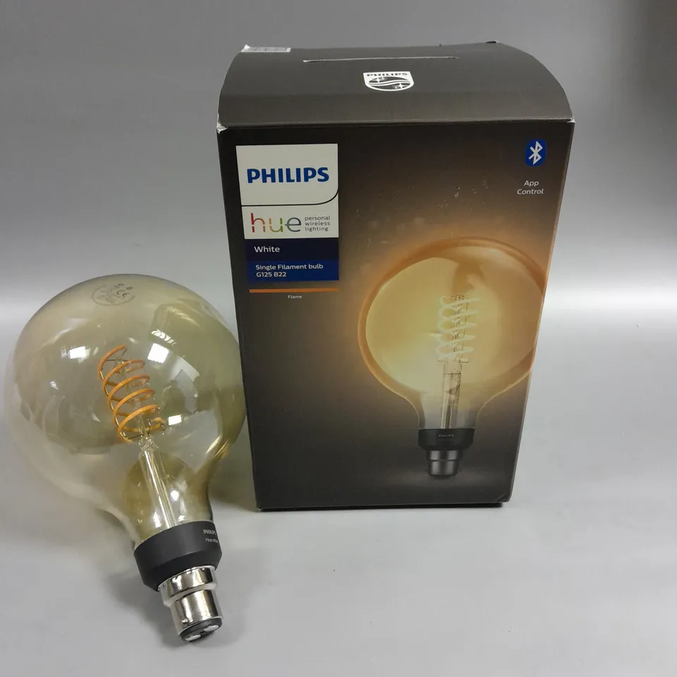 BOXED PHILIPS HUE WHITE SINGLE FILAMENT BULB - B22